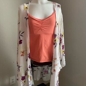 Torrid Floral Kimono womens XL beach vacation lounge